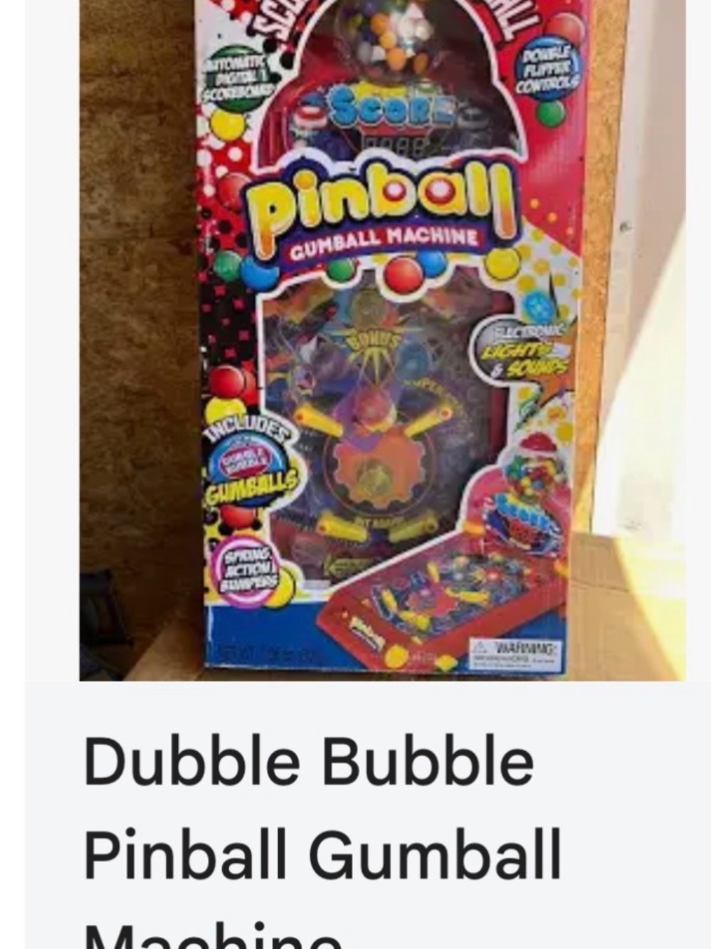 Pink Pinball Gumball Machine Toy - Interactive Play electric pinball